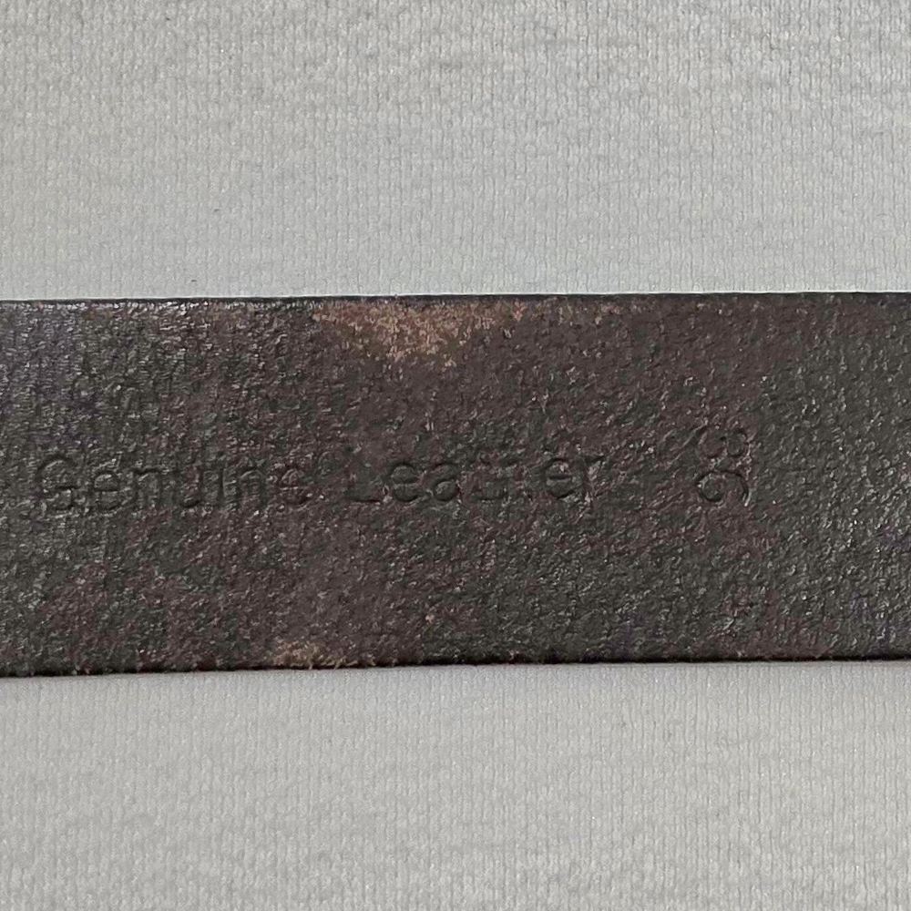 Timberland Dark Brown Genuine Leather Belt Roller Buckle Wide Keeper Size 36 - Picture 12 of 16